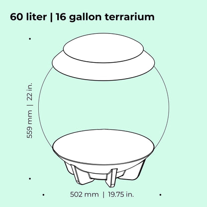 biOrb AIR 60 LED Terrarium - 16 gallon, white (46147) - Plantonio