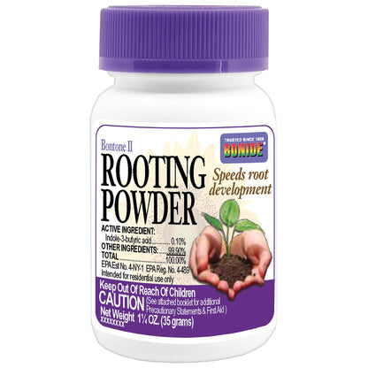 Bonide Bontone II Rooting Powder, 1.25 oz Ready-to-Use Dust for Houseplants and Transplants Speeds Root Development - Plantonio