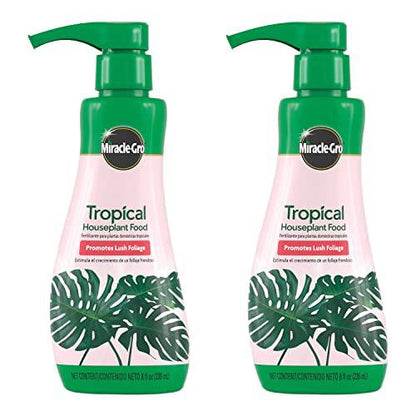 Miracle-Gro Tropical Houseplant Food - Liquid Fertilizer for Tropical Houseplants, 8 fl. oz., 2-Pack - Plantonio