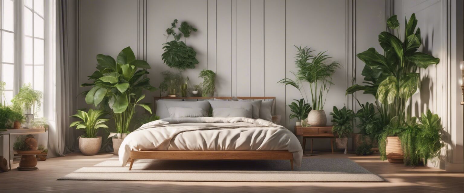 Houseplants in a bedroom