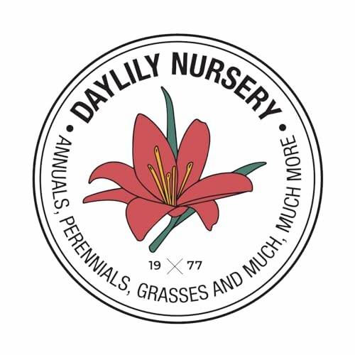 Daylily Nursery logo with a red flower and text