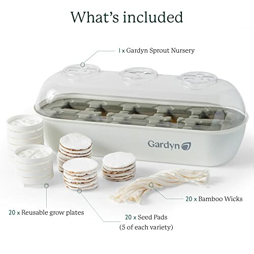 Gardyn sprout nursery kit with grow plates, seed pads, and bamboo wicks.